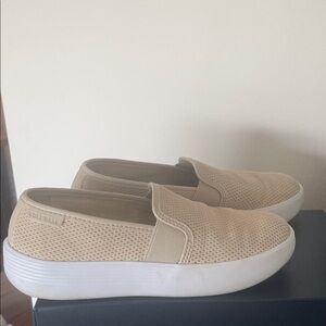 Cole Haan perforated leather slip ons